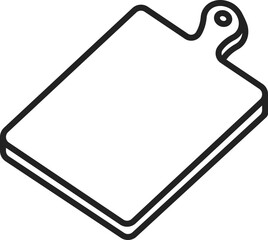 Cutting board icon. Vector. Line style.	