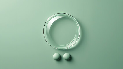 A delicate, transparent, and clear acrylic-like outline defines the shape of a solitary bubble, accentuated by a single, sharp highlight that adds depth and dimension, positioned against a, solid back