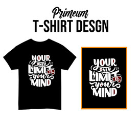 T shirt design template with blank casual cotton wear front view for fashion print and apparel illustration