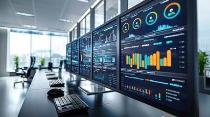 AI cloud platform energy dashboard in clean control room