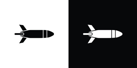 Fototapeta premium Torpedo icon Illustration Pixel vector graphics - Vector.