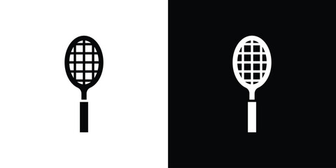 Tennis racket icon Illustration Pixel vector graphics - Vector.