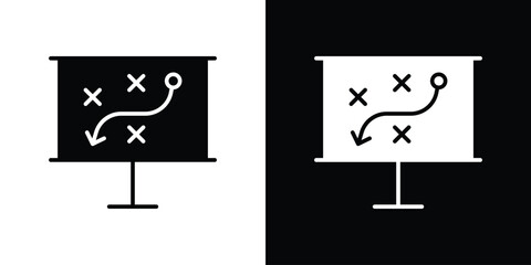 Strategical planning icon Illustration Pixel vector graphics - Vector.