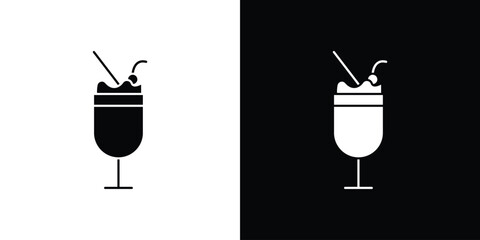 Milkshake icon Illustration Pixel vector graphics - Vector.