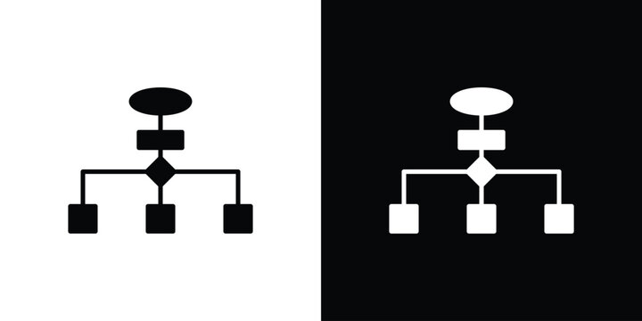 Flowchart icon Illustration Pixel vector graphics - Vector.