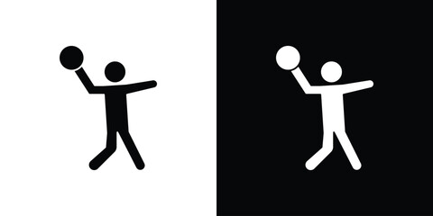 Dodgeball icon Illustration Pixel vector graphics - Vector.