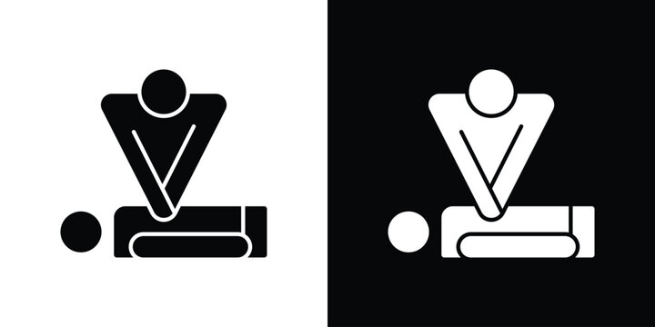 CPR icon Illustration Pixel vector graphics - Vector.