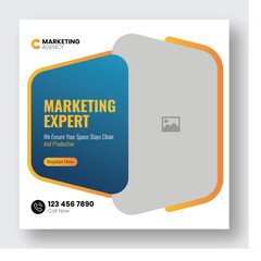 Modern marketing expert social media post template