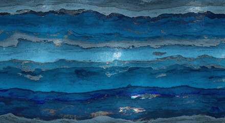 blue grunge paint on the wall background