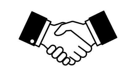 handshake vector illustration logo white background