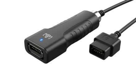 Art of car diagnostic obd scanner tool with wifi isolated on transparent background