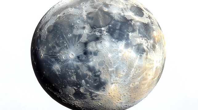 High-Detail Close-Up of the Moon's Surface, Showing Craters and Texture