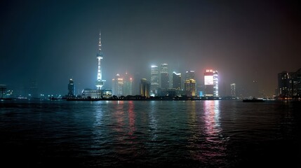 shanghai at night china no logos no brands ar 169