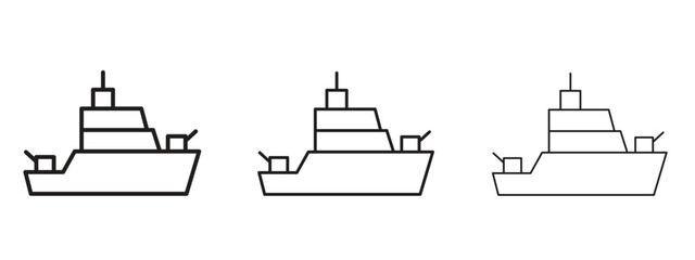 Warship icon element Illustration. Trendy Symbol for Design © iconic