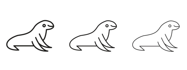 Obraz premium Sea lion icon element Illustration. Trendy Symbol for Design