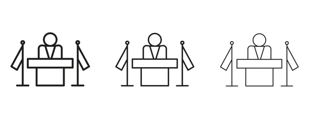 Mayor icon element Illustration. Trendy Symbol for Design