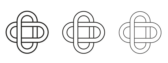 Obraz premium Interlocking icon element Illustration. Trendy Symbol for Design