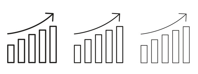 Increasing stocks icon element Illustration. Trendy Symbol for Design