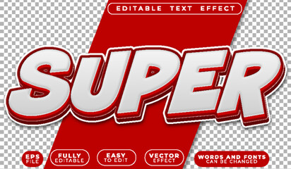 Fototapeta premium Super Hero Comic Cartoon Bold Action Power Editable Vector Text File