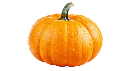 Obraz premium Fresh orange pumpkin isolated on a transparent background, ready to be cooked