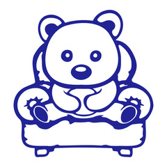 Bear Teddy Sitting Armchair Cute Chair Couch Comfortable