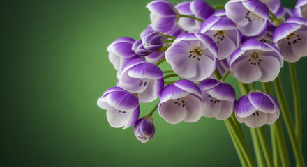 purple hyacinth on a green background