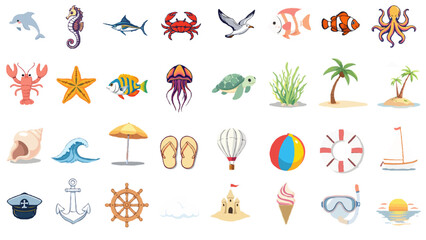 Summer Objects - Simple, Iconical Summer Vector Designs