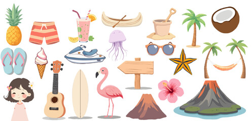 Beach & Sea Objects, Designs Vector Set
