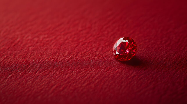 Round ruby gemstone red jewel luxury precious stone isolated textured background vibrant elegant sparkling closeup