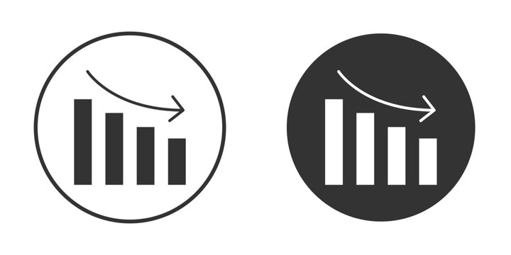 Decrease icon in black round