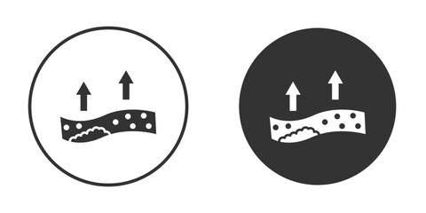 Obraz premium Cholesterol icon in black round