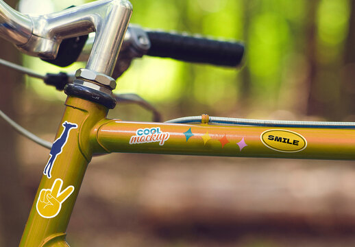 Bike Stickers Mockup