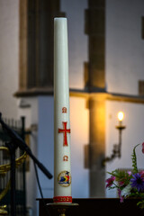Interior details in the Church of Saint Bavo Grote Kerk, Reformed Protestant church in Haarlem,...