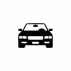 Front View Silhouette of a Car Icon