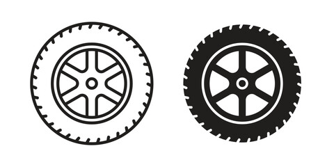 Tire icon vector Art Illustrations set. © iconic