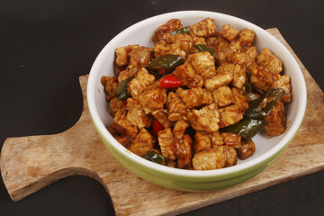 stir fry tempeh, asian food
