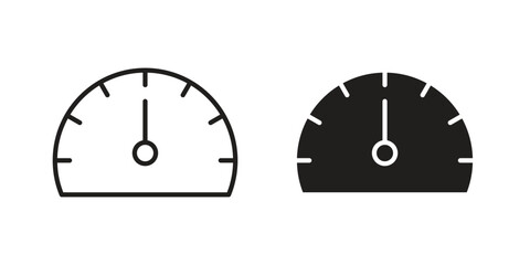 Tachometer icon vector Art Illustrations set.