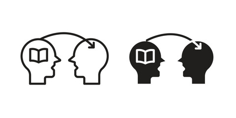 Share thoughts icon vector Art Illustrations set.