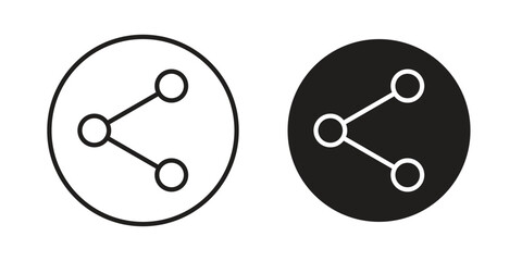 Share icon vector Art Illustrations set.