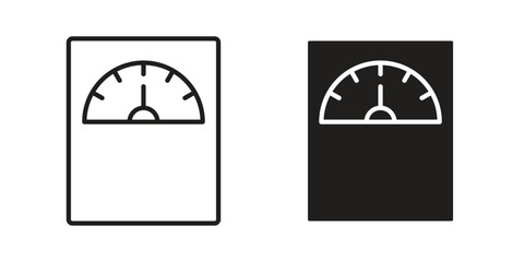 Scale icon vector Art Illustrations set.