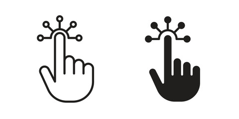 Obraz premium Interactive icon vector Art Illustrations set.