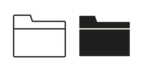 Folder icon vector Art Illustrations set.