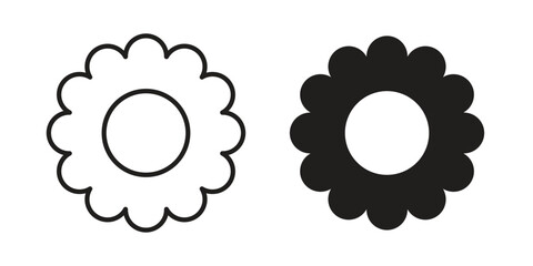 Flower icon vector Art Illustrations set.