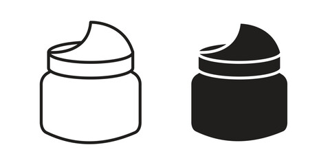 Cream icon vector Art Illustrations set.