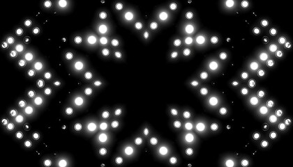 Symmetrical light pattern on black background