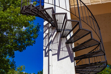 The spiral stairs near the chapel