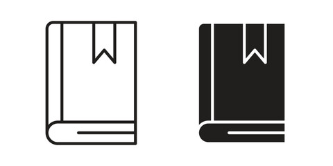 Book bookmark icon vector Art Illustrations set.