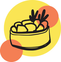 Sushi food ink Japanese cuisine	
