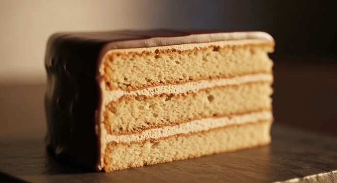 dessert, sweet pie with chocolate layer