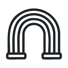 Colorful rainbow arch design for children&rsquo;s art projects and decor